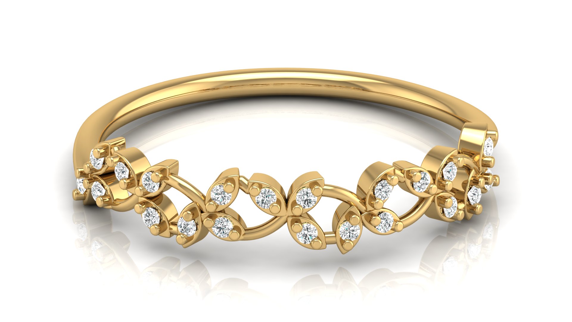 Mable Petal Design Diamond Ring